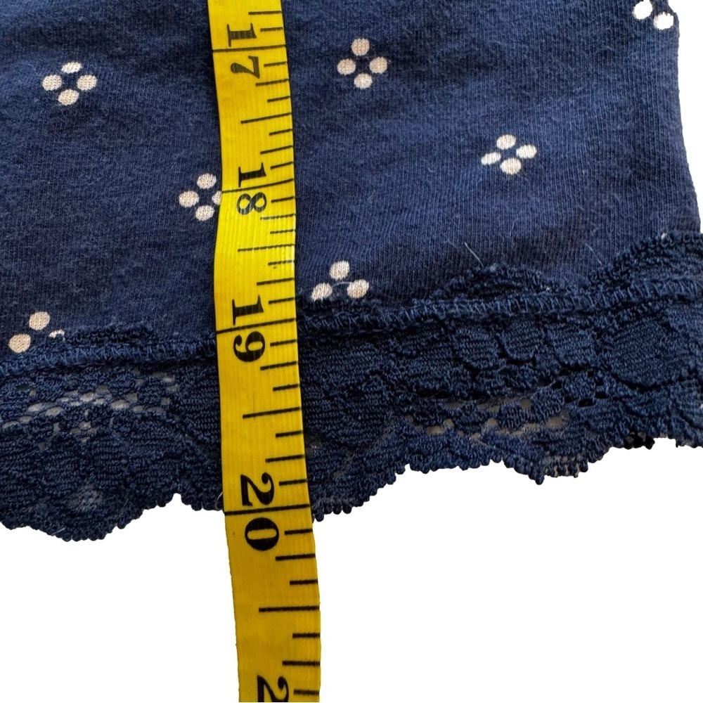 Aeropostale Navy Blue Cami Camisole Size Small Lace Trim Shelf Bra Stretchy NWOT - Picture 8 of 9